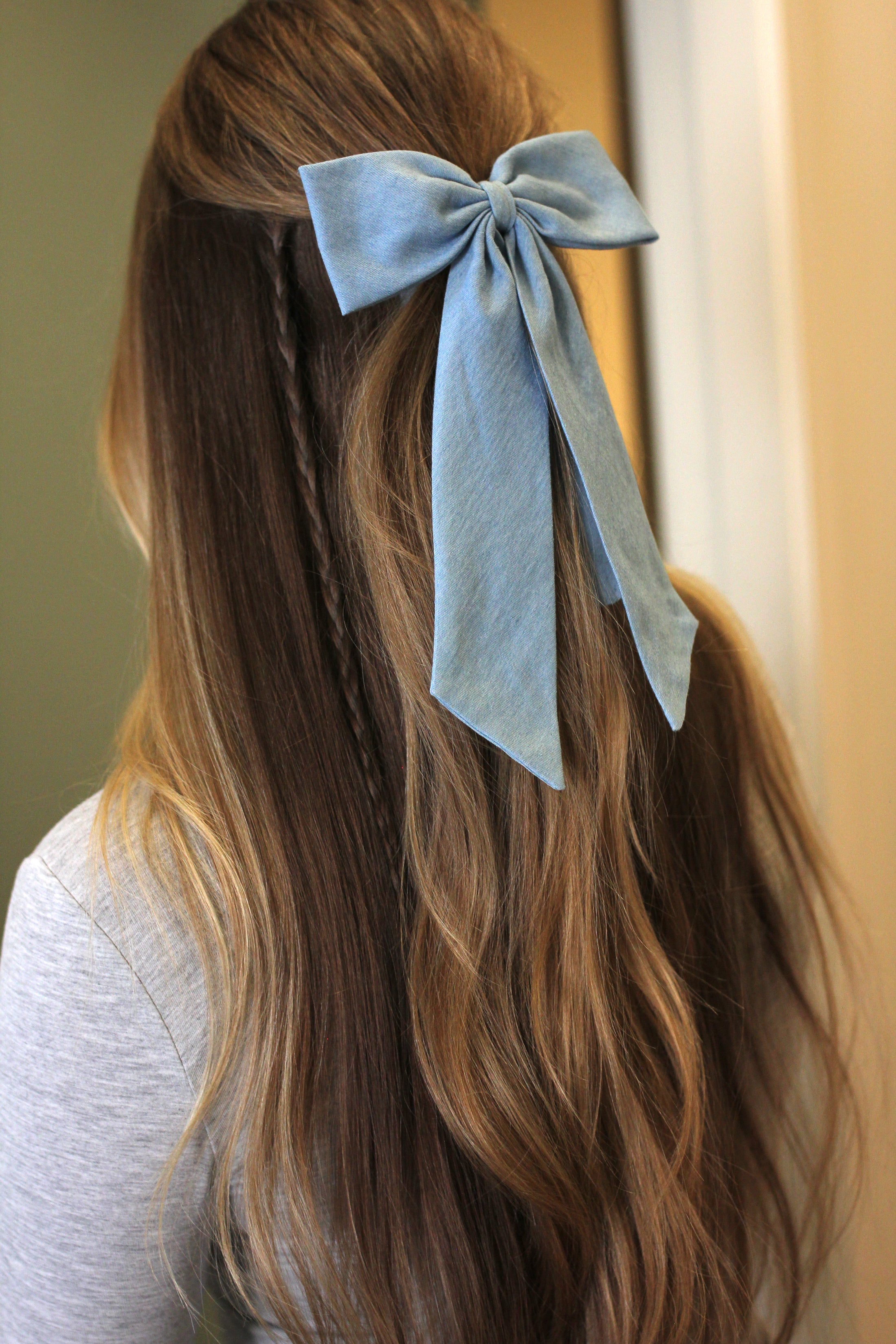 JB Strong Denim Bow