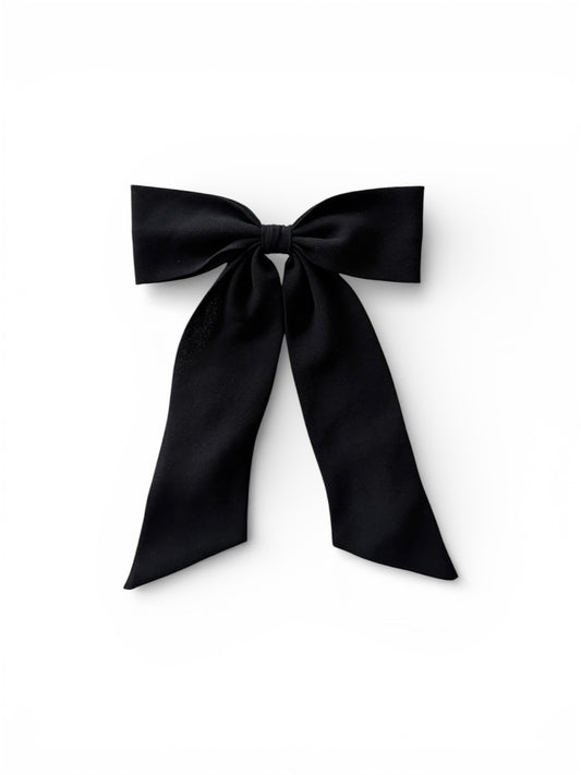 Coquette Chiffon Bow, Black